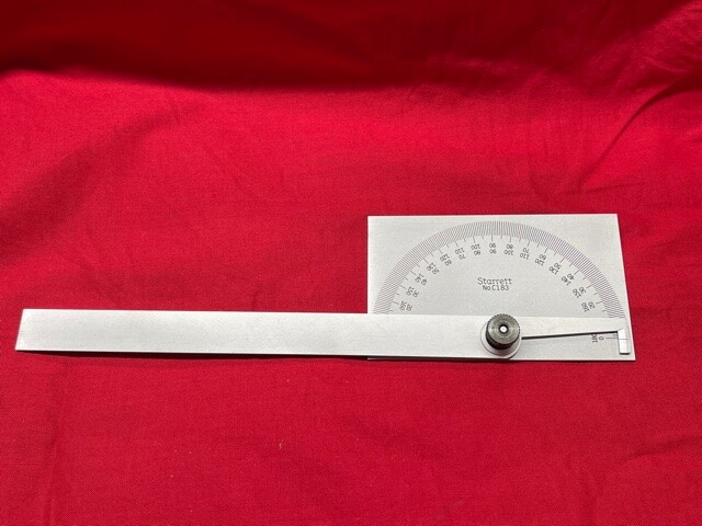 Starrett C183 Steel Protractor, 6",  0-180 Degrees  IN STOCK