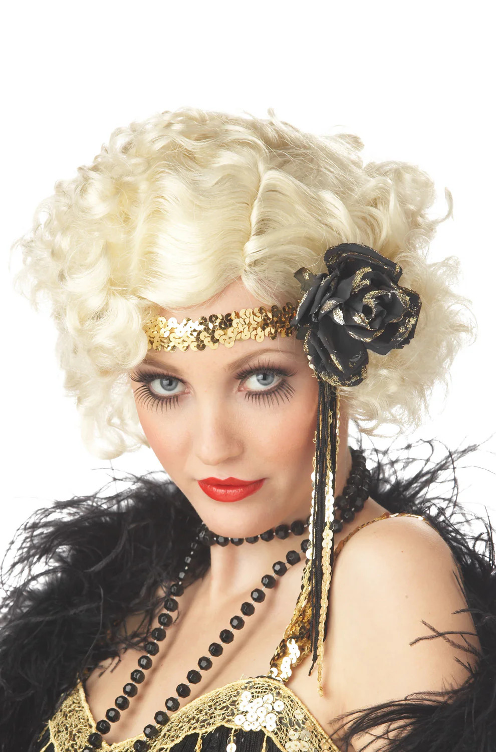 1920's Jazz Baby Halloween Costume Wig Blonde