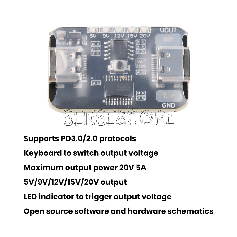 PD2.0/3.0 Fast Charging Decoy Module adjustable voltage Aging Test 5V~20V output