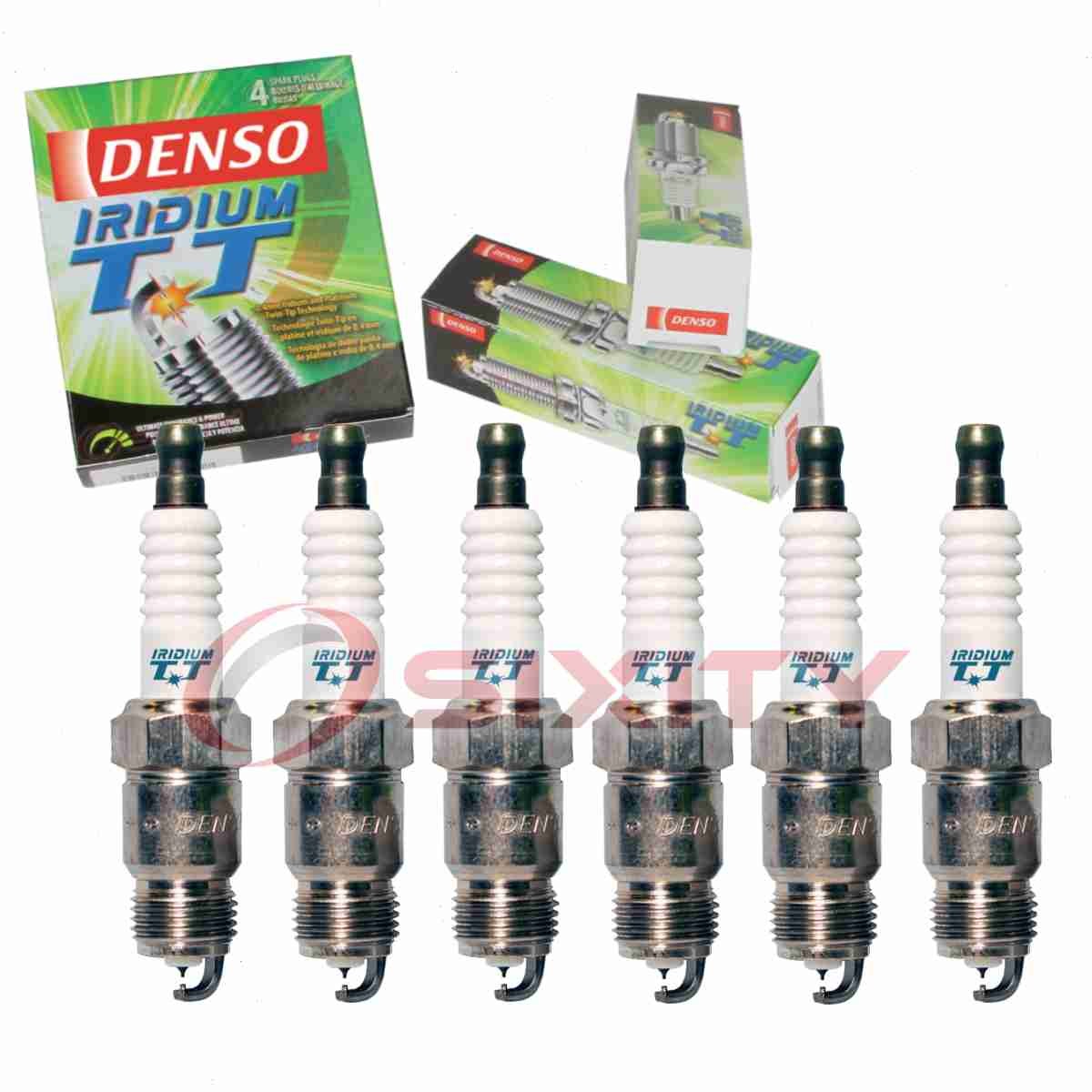 6 pc Denso Iridium TT Spark Plugs for 1987-1988 GMC R2500 4.8L L6 Ignition ln