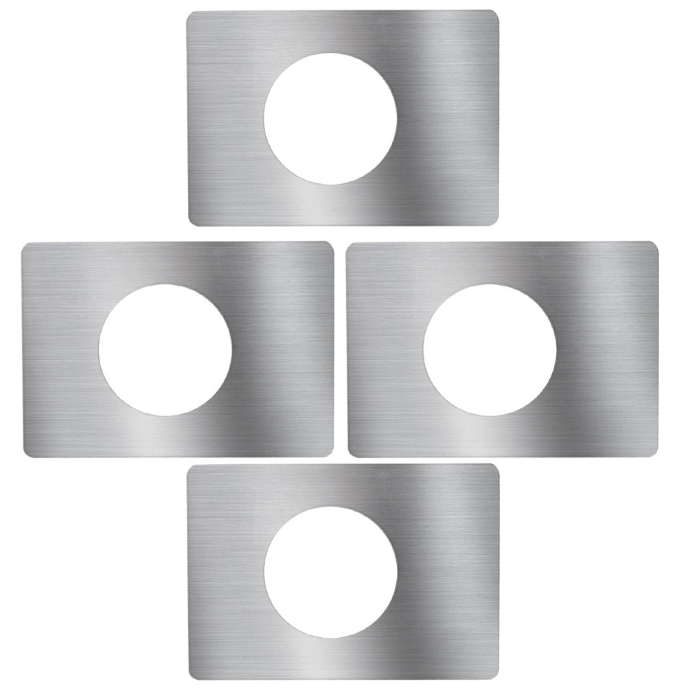 4Pcs Silver Stainless Steel Door Strike Reinforcement Plates Durable Kit