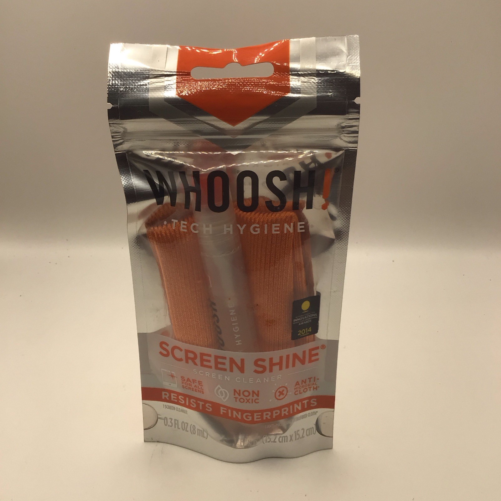 Whoosh! Screen Shine Screen Cleaner + Cloth Resists Fingerprints 1 FL Oz NEW