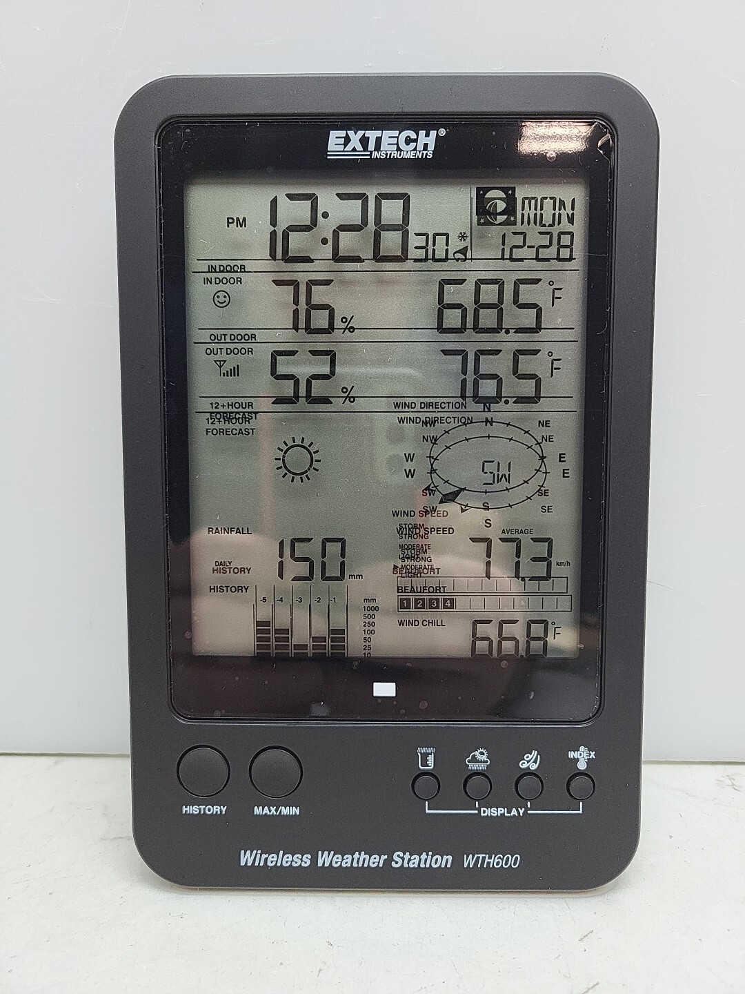 Extech Wireless Weather Station 2 Pieces LCD Screen 450ft Range WTH600-KIT New