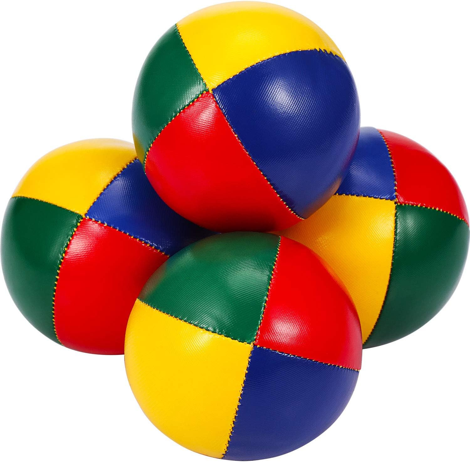 4 Pieces Juggling Balls for Beginners, Mini Juggling Balls Kit, Soft Easy Juggle