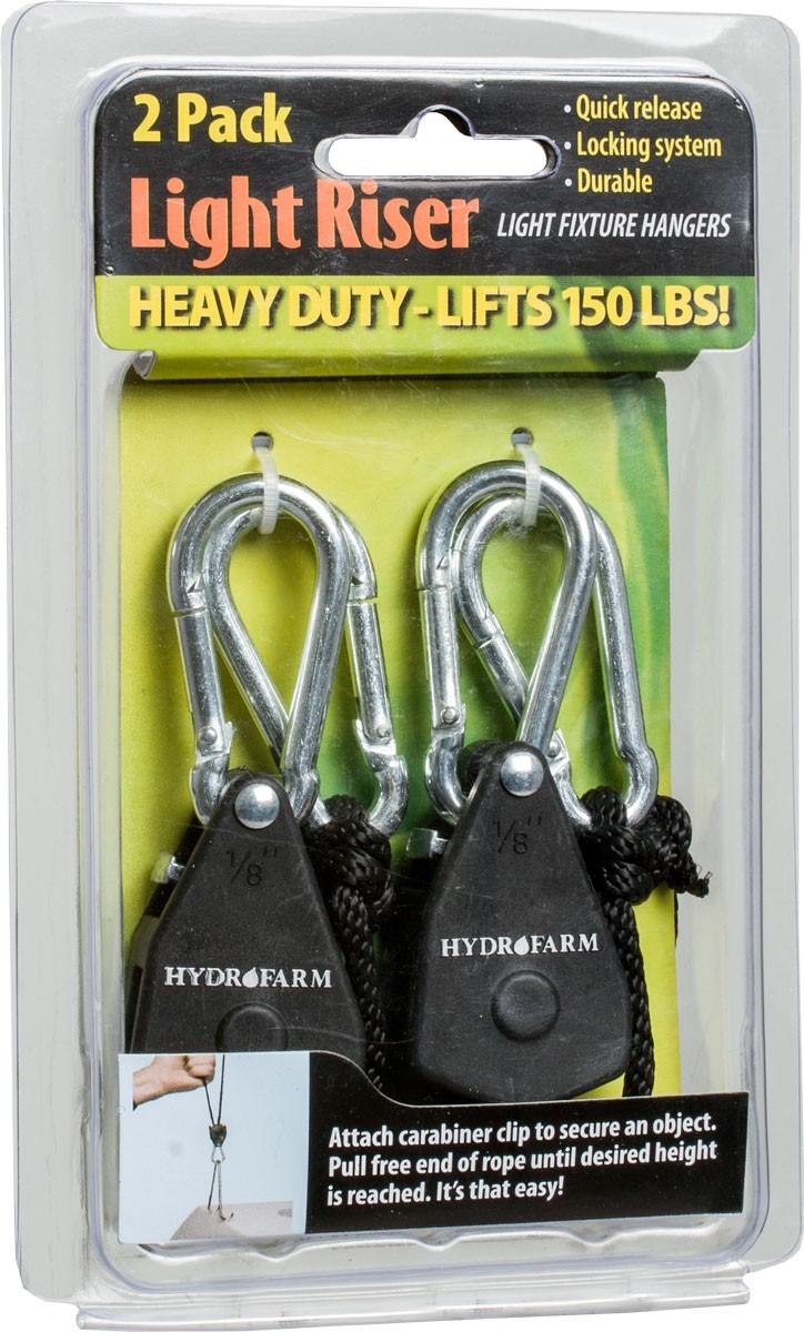 Light Riser 1/8" Hanging System/Push Button Release (2pk)