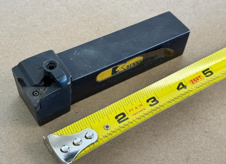 KENNAMETAL INDEXABLE LATHE TOOL HOLDER  DTFNP-163C INS TN-33, 1"X1" SHANK 5" OAL
