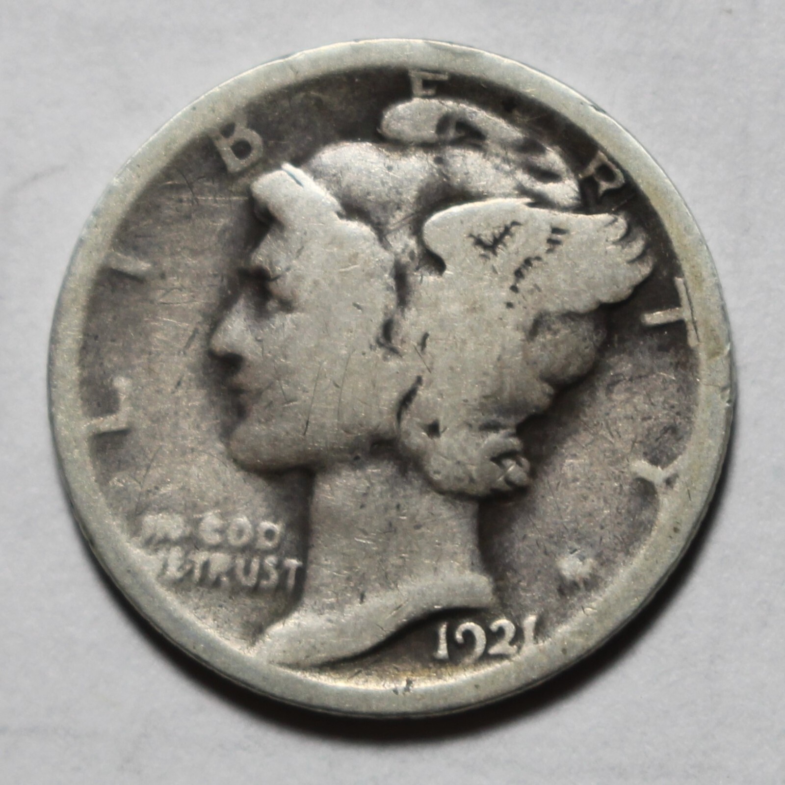 1921 Mercury Dime M581