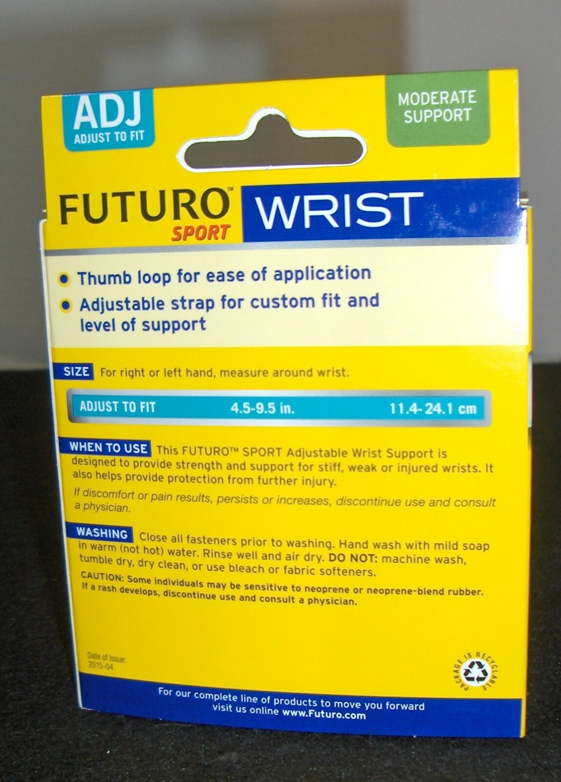 FUTURO Sport Black Adjustable Wrist Support 3M