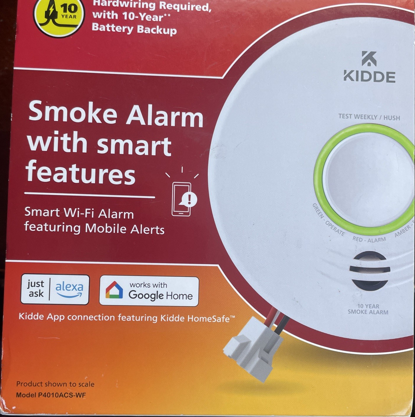 Kidde Smart Features Hardwired Wi-Fi Enabled Smoke Detector 21032064