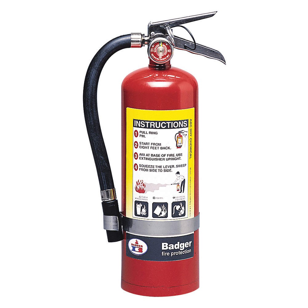 BADGER B5M Fire Extinguisher,Steel,Red,ABC 36MA16