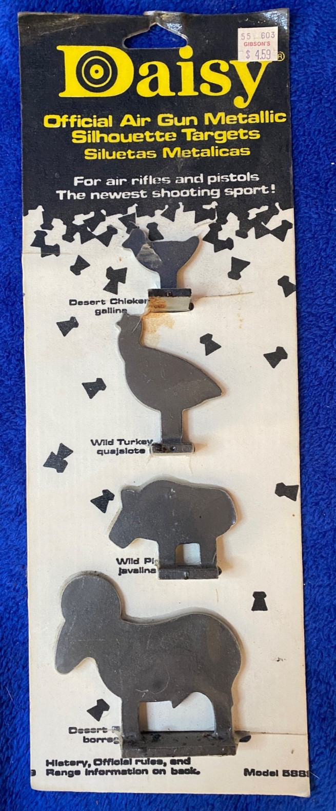 Vintage 1980s Daisy Air Rifle Gun Metallic Silhouette Target Set Mint on Card