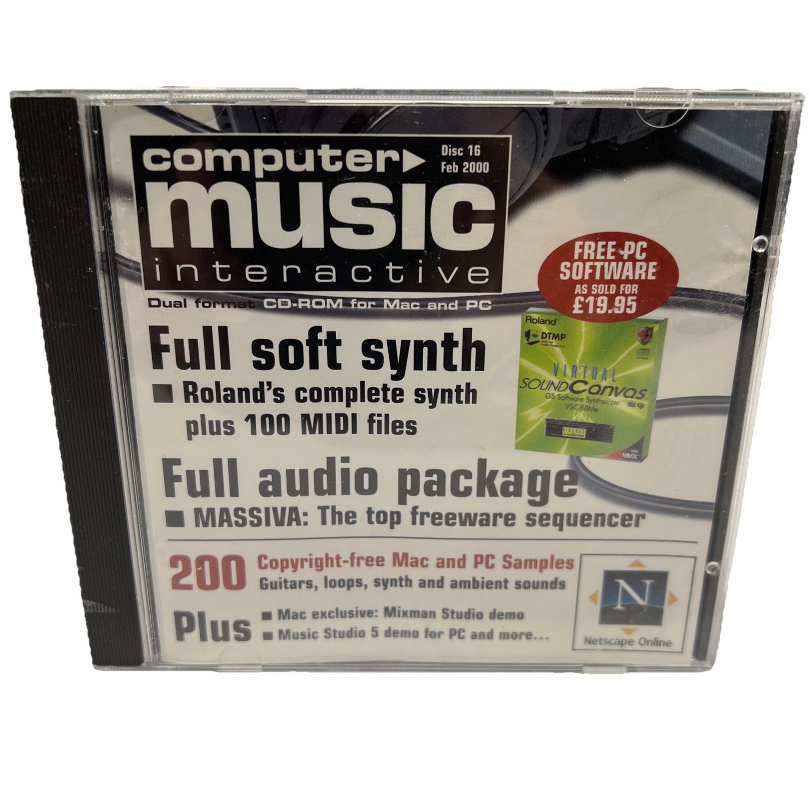 Computer Music Interactive CD-ROM Mac/PC Full Software 2000 Disc 16 EUC