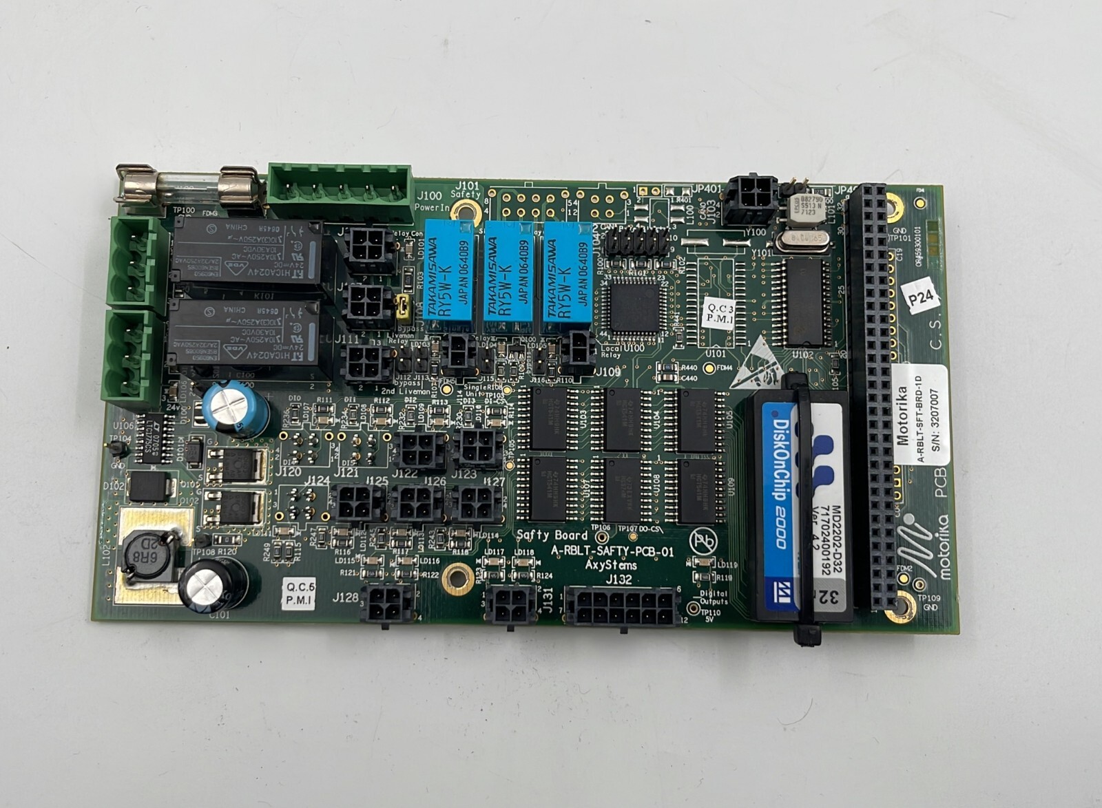 Motorica AxyStems Safty Board A-RBLT-SAFTY-PCB-01 W/ DISKONCHIP 2000