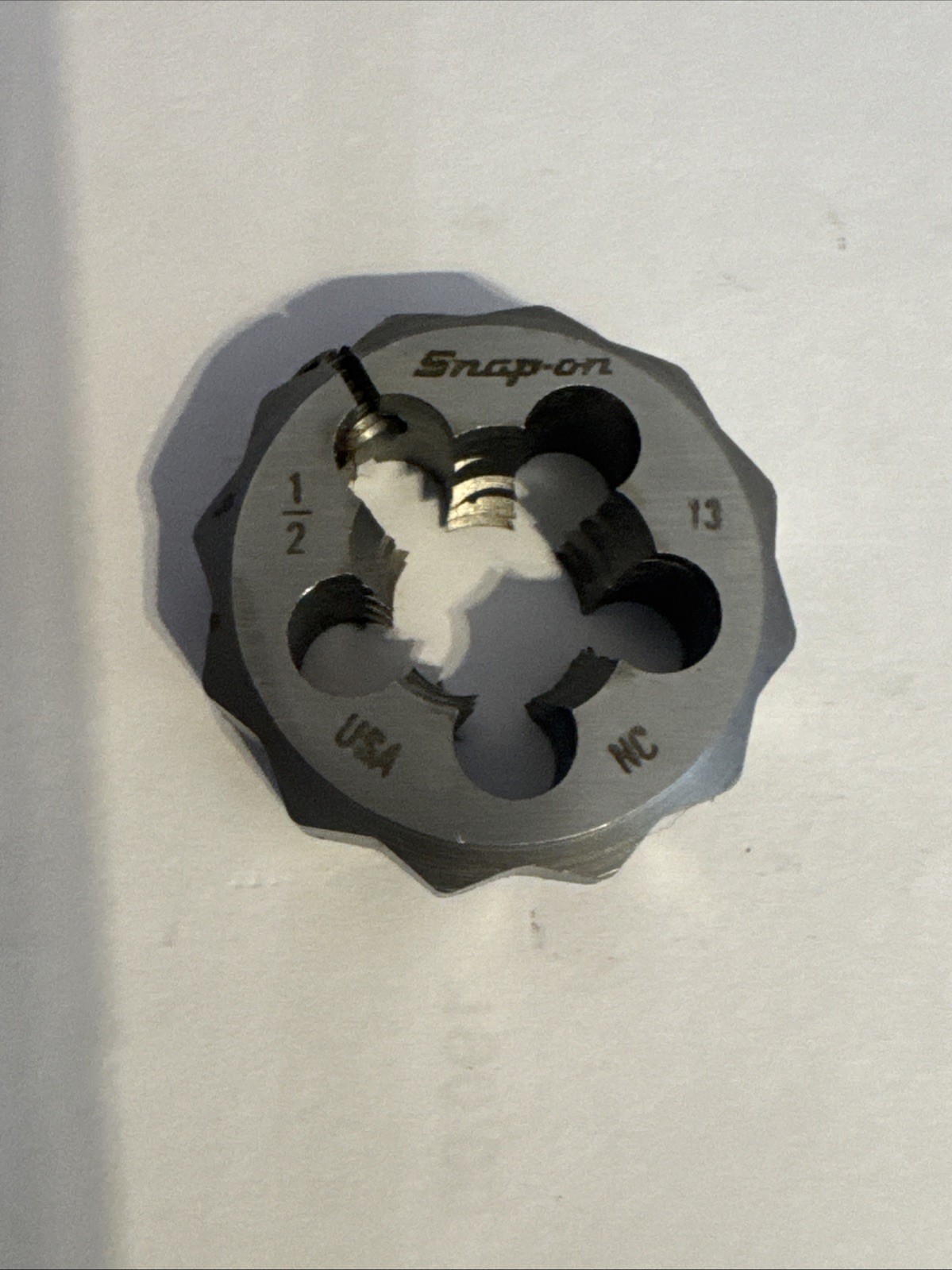 Snap On 1/2-13NC Double Hex Adjustable Die New