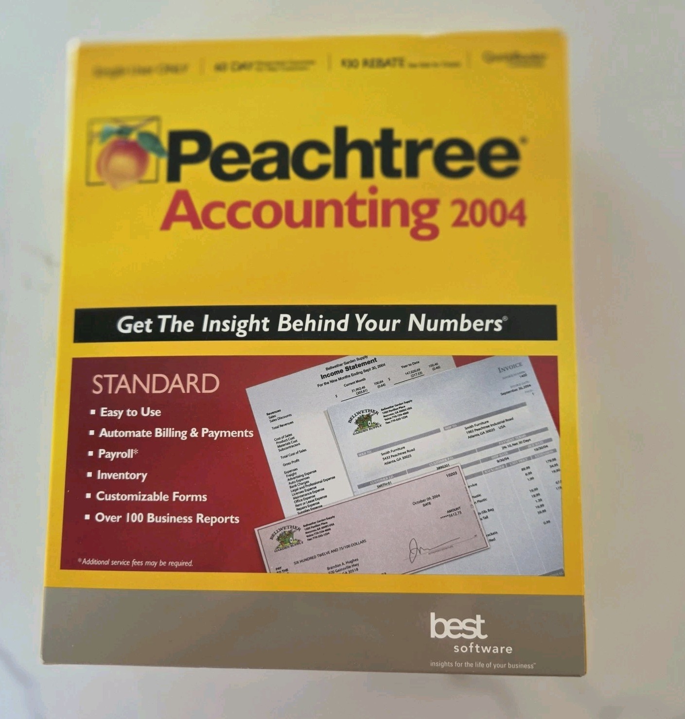 Peachtree Accounting 2004 Standard Software CD Windows In Box