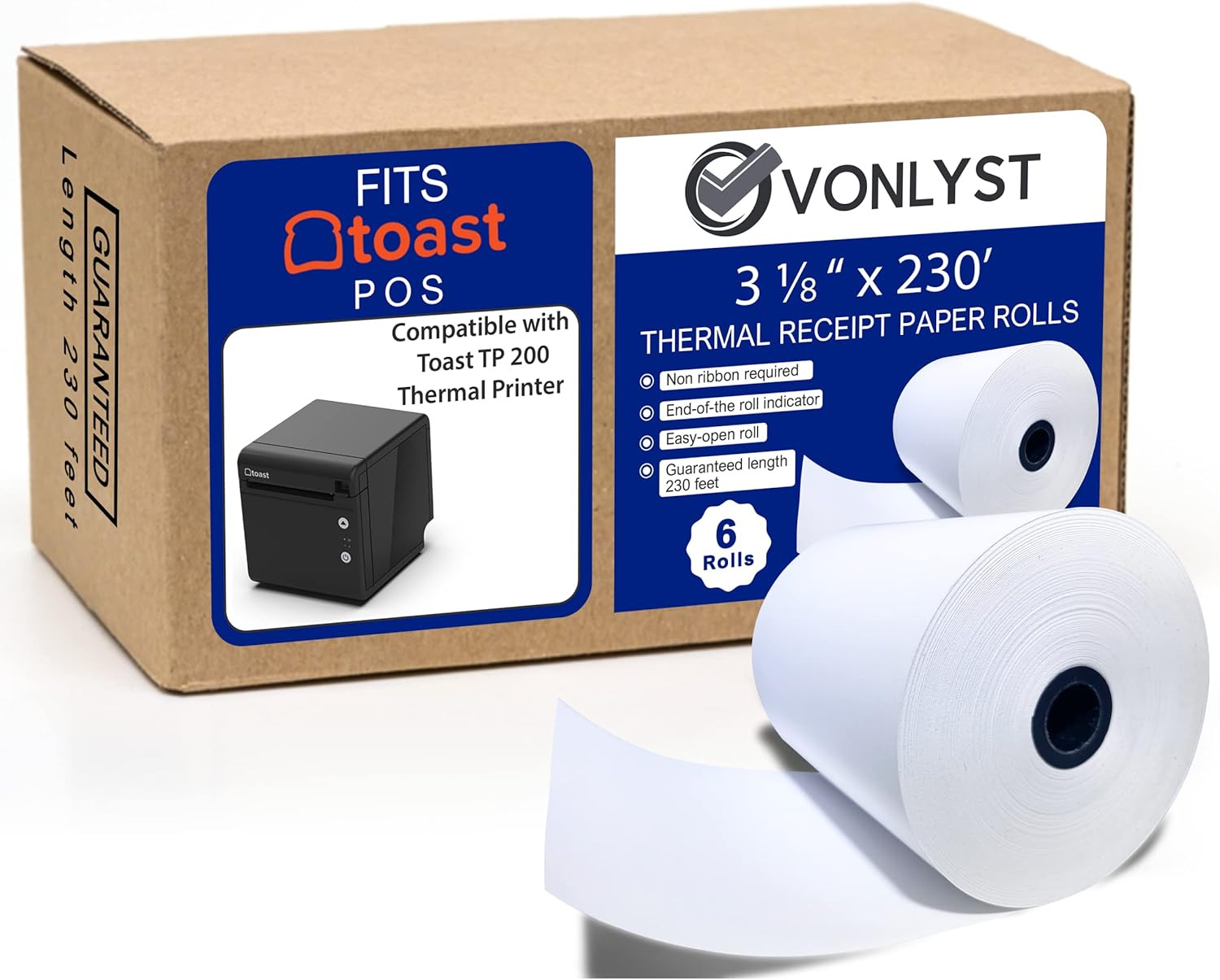 Thermal Printer Paper Roll for Toast TP200 Receipt Printer Point of Sal