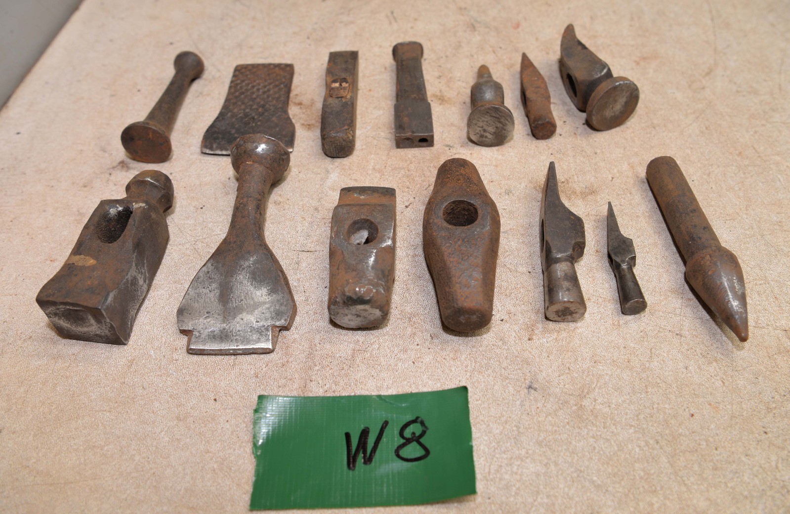 Antique silversmith hammer head chisel forming metal tool collectible lot W8
