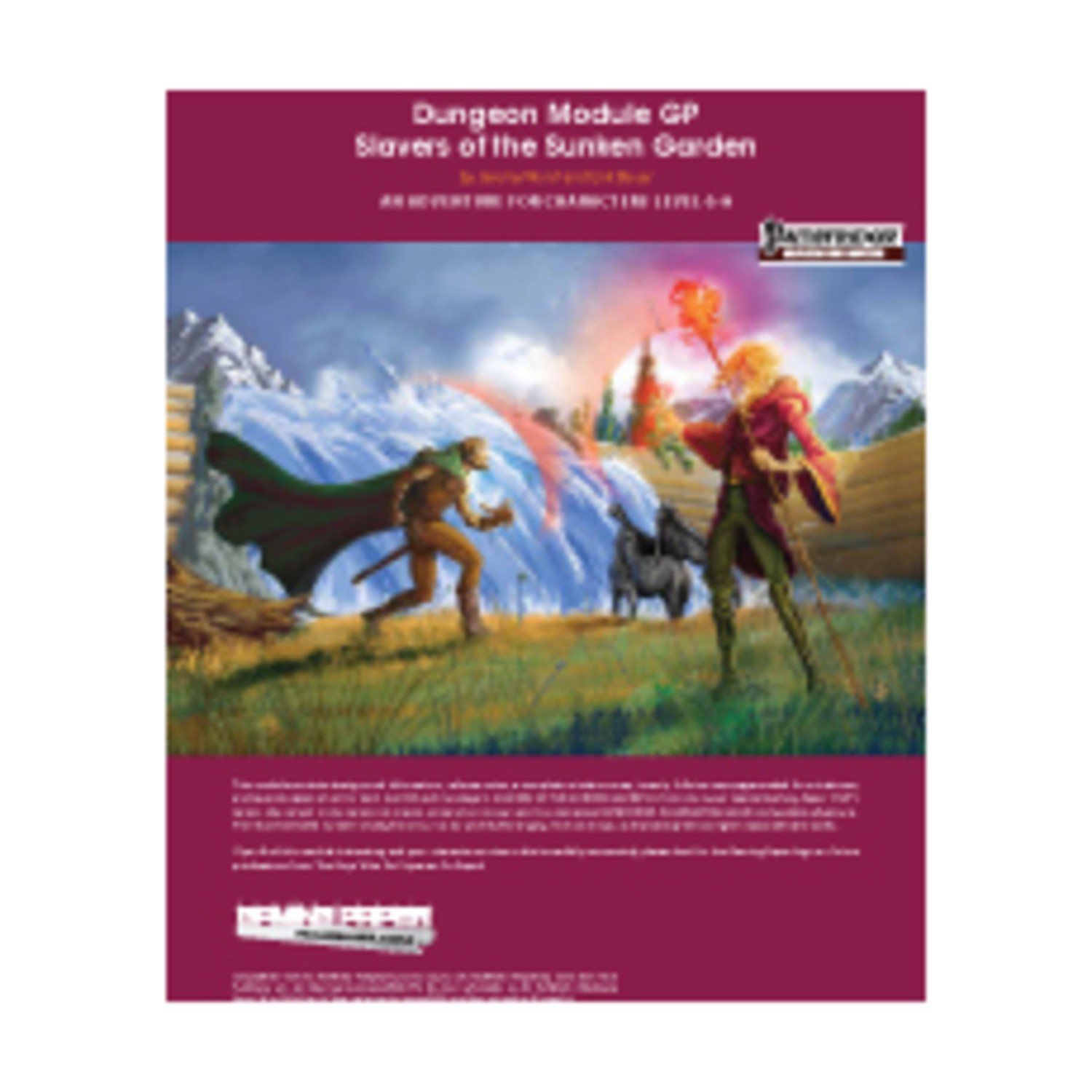Gaming Pape Pathfinder  Slavers of the Sunken Garden (Free RPG Day 20 SW (New)
