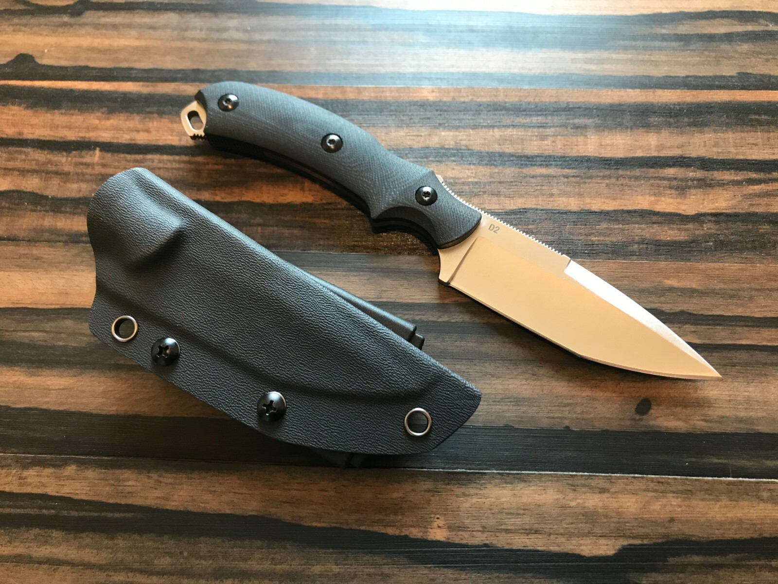 D2 Commandos Hunting Camping Tactical Fixed Blade Knife G10 Choose Black/Silver