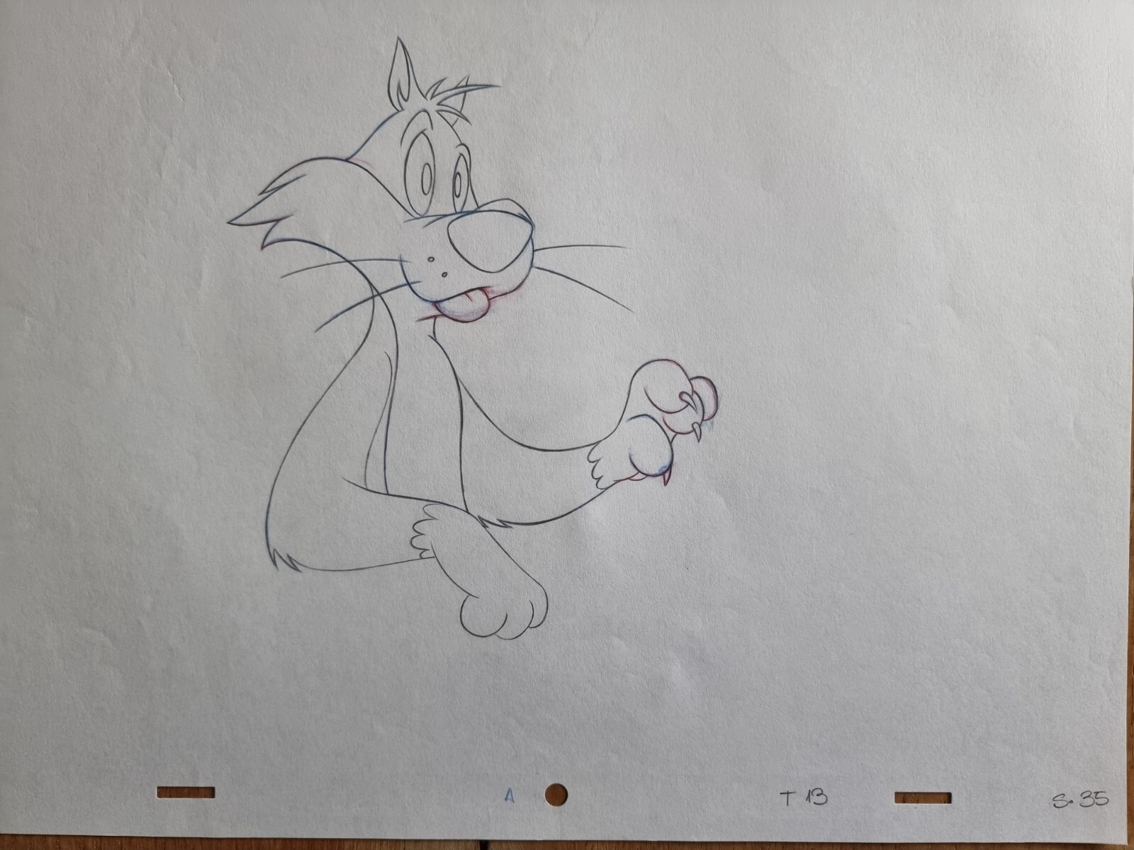 WARNER BROS Animation Art Production Drawing SYLVESTER the Cat #118