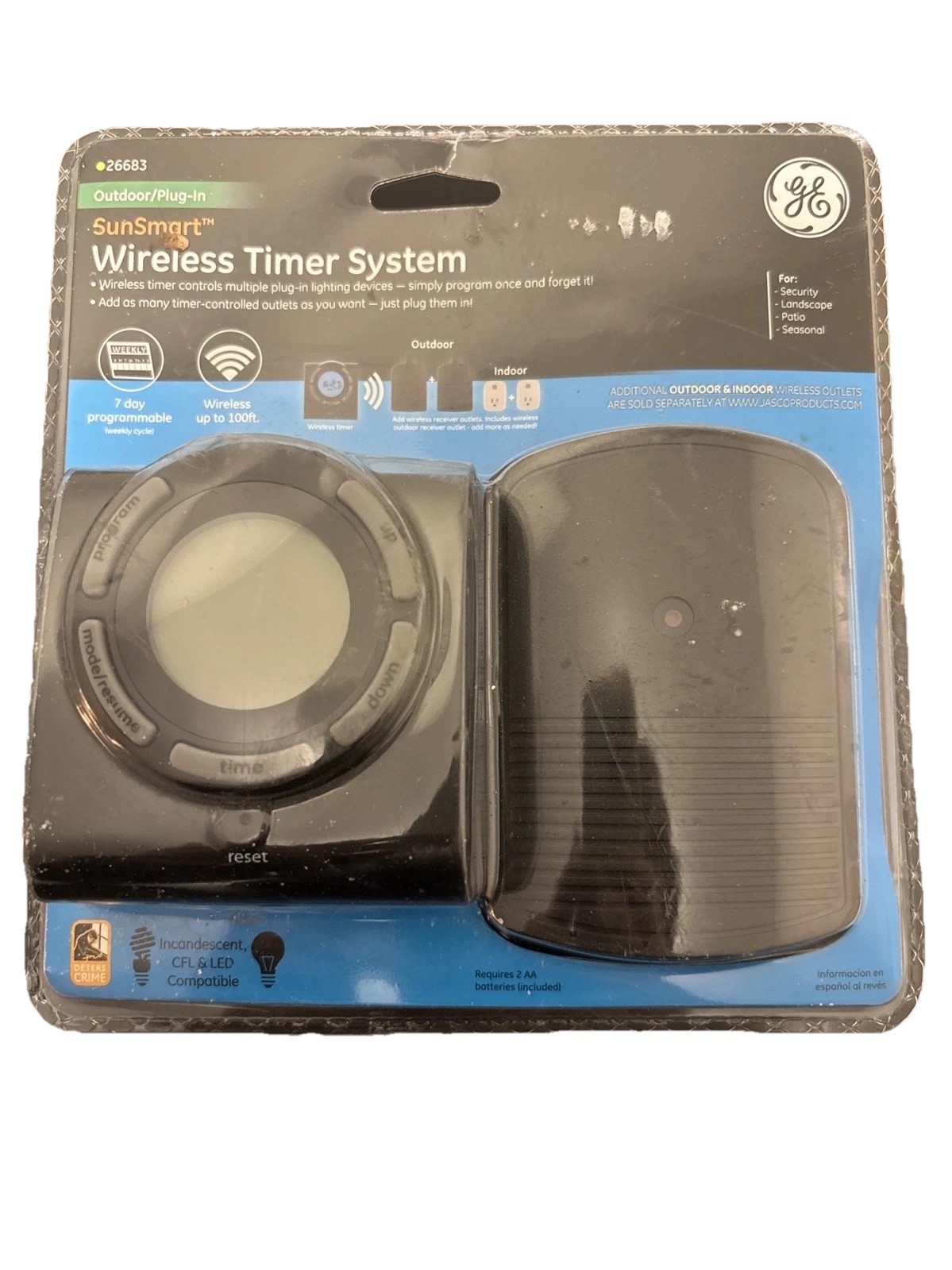 26683  GE Wireless control Outdoor Digital Timer Outlets for landscape lighting