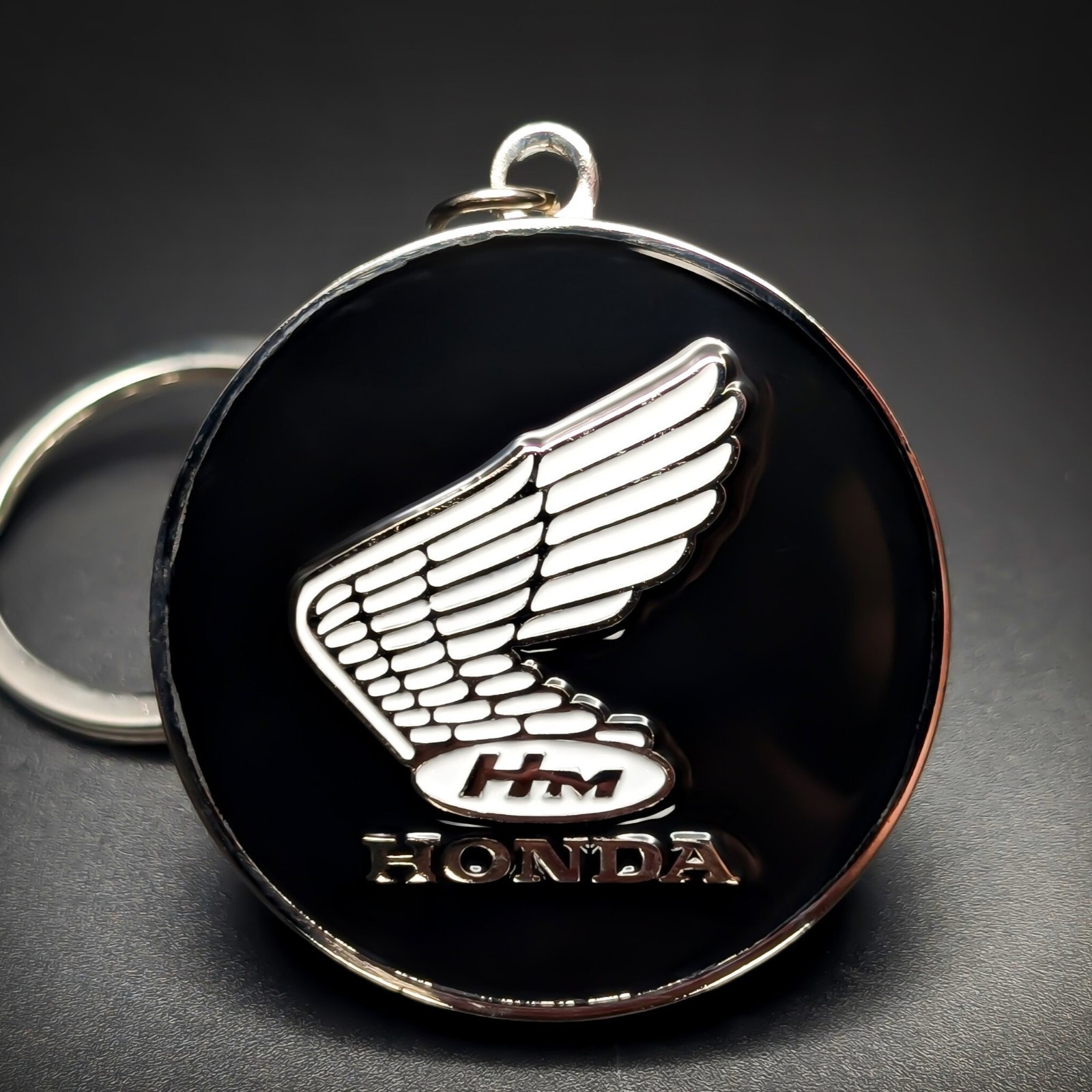 Honda Motorcycle Badge Keychain Metal Vtg Emblem JDM MotoGP HRC CBR Moto Gift