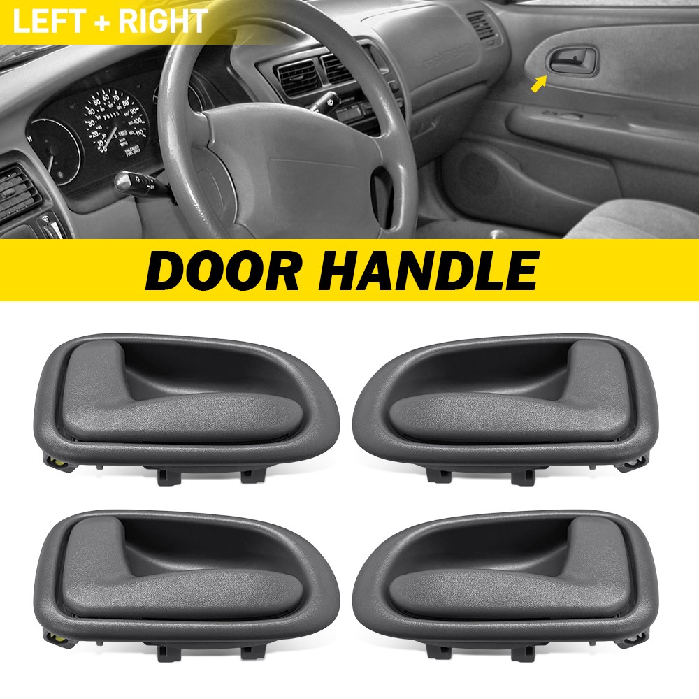 Gray Inner Inside Interior Door Handle Left & Right Set for 93-97 Corolla NEW