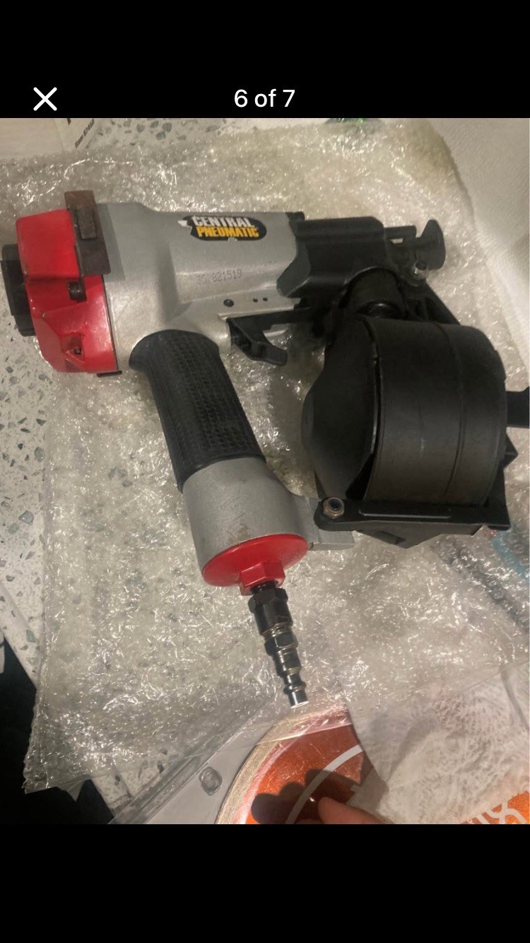 Central Pneumatic 11 Gauge Coil Roofing Nailer Model 67450
