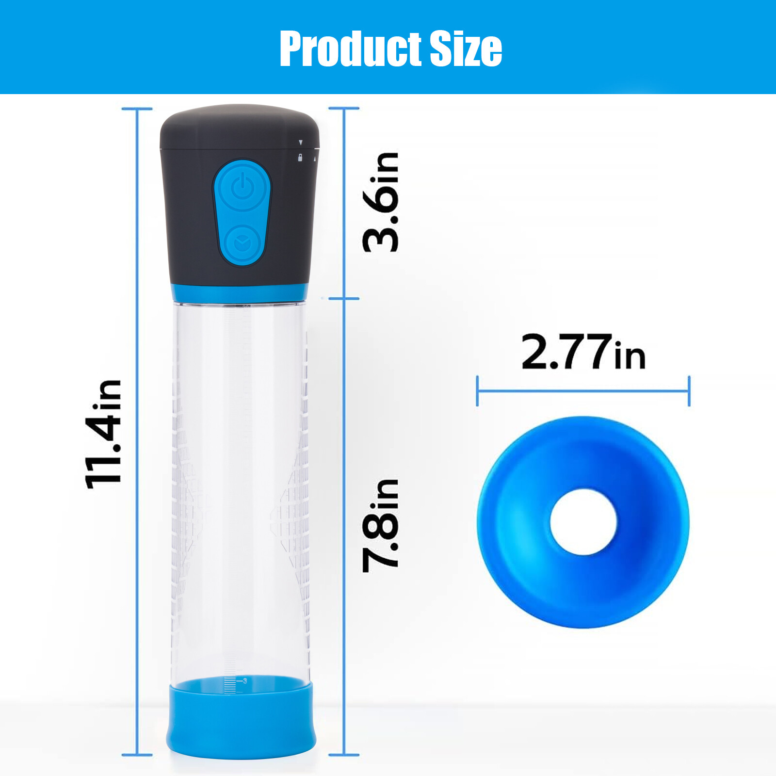 New Penis Pump ENLARGER Increase SIZE Enlargement For Beginners Power Pump US