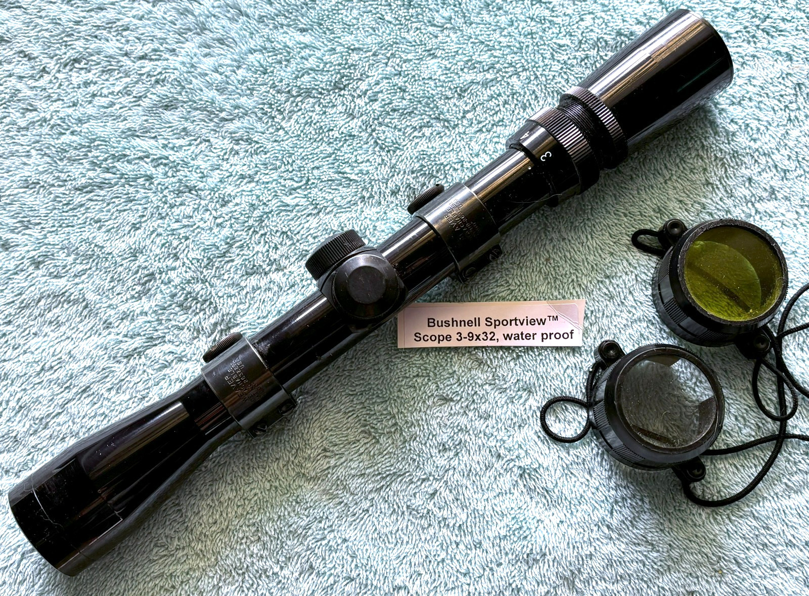 BUSHNELL SPORTVIEW Waterproof 3-9x32 RIFLE SCOPE Mounting Brackets & Lens Covers