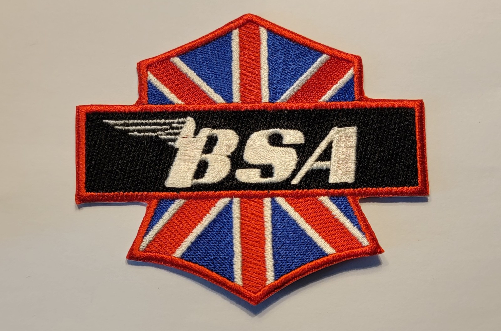 BSA Motorcycles  5 inch shield patch. 100% embroidered . Cafe Racer Ace  NEW