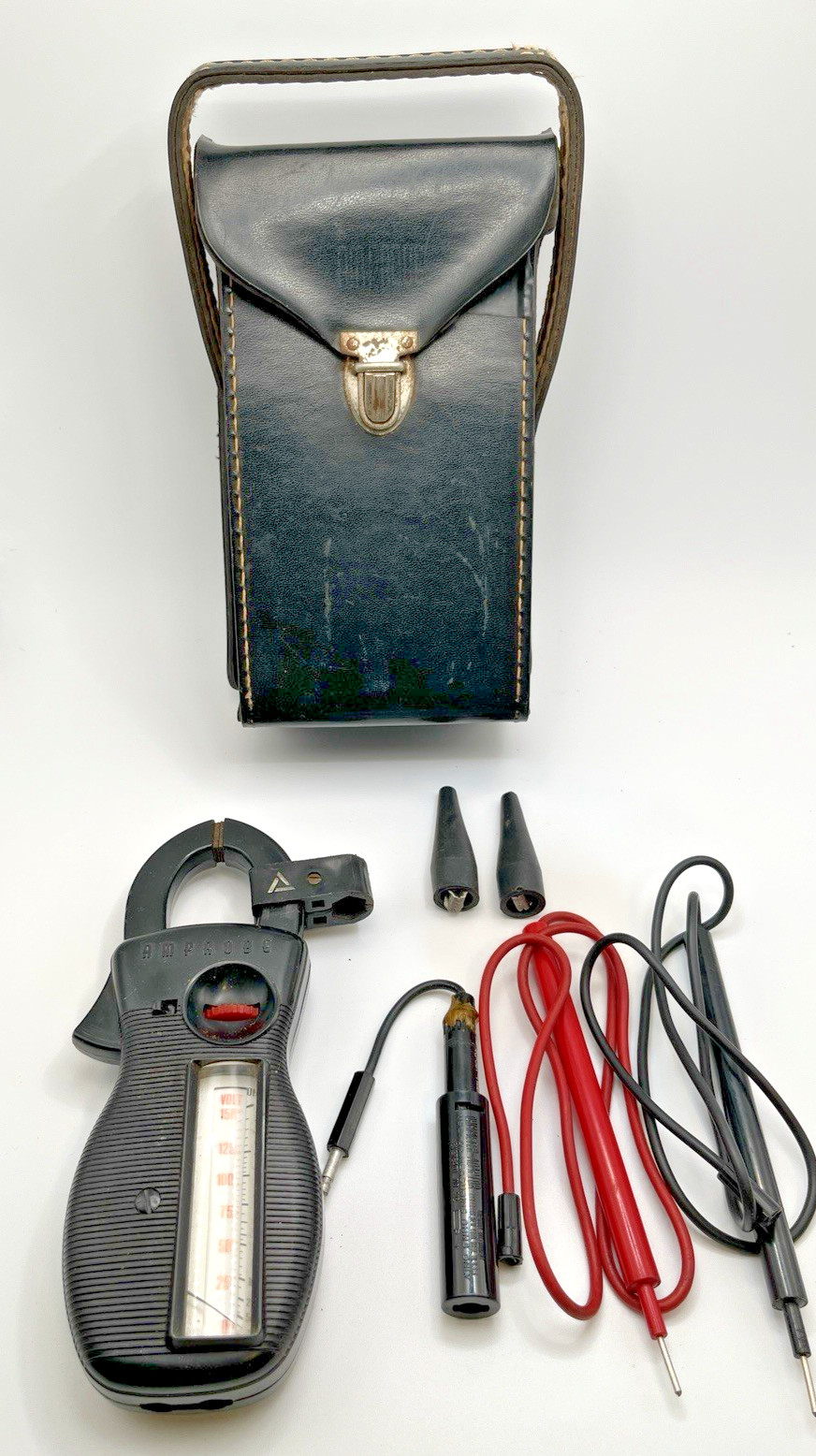 Vintage Amprobe Model RS-3 Analog Clamp Amp Voltage Meter W/Case Works