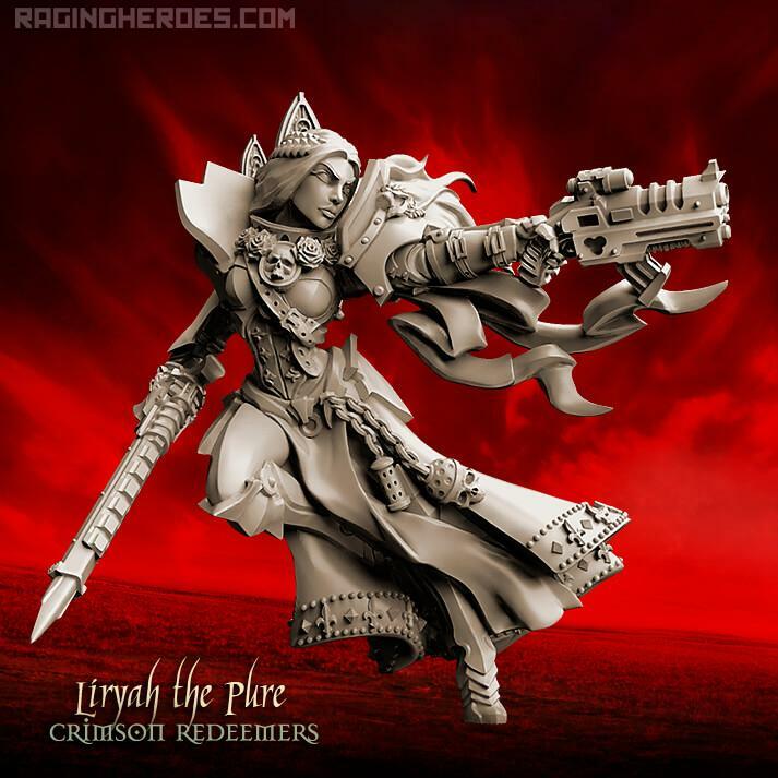 Raging Heroes Sisters of the Orphanage Crimson Redeemers Liryah the Pure 28mm