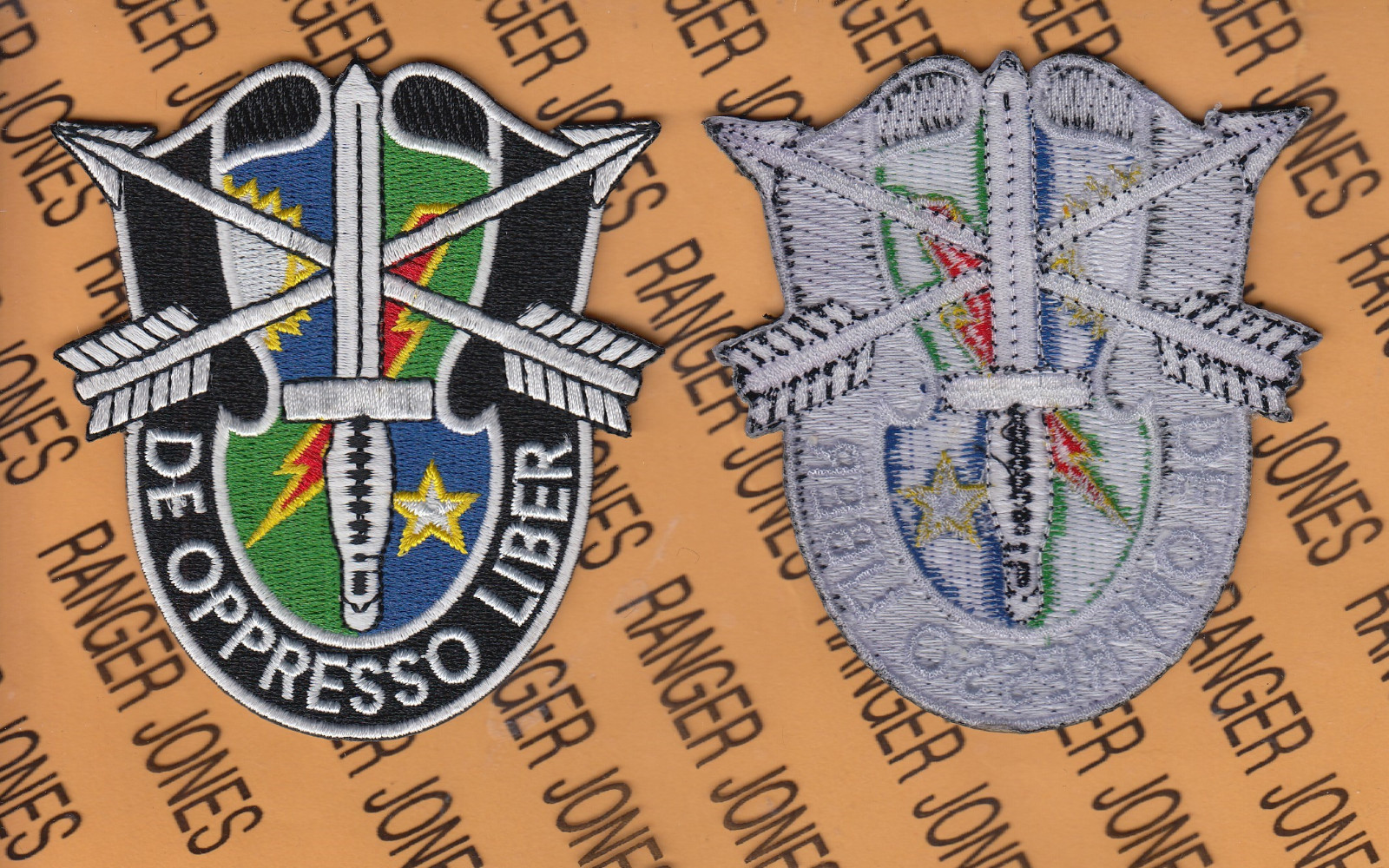 SPECIAL FORCES AIRBORNE RANGER DUI crest 3.5" inch pocket patch