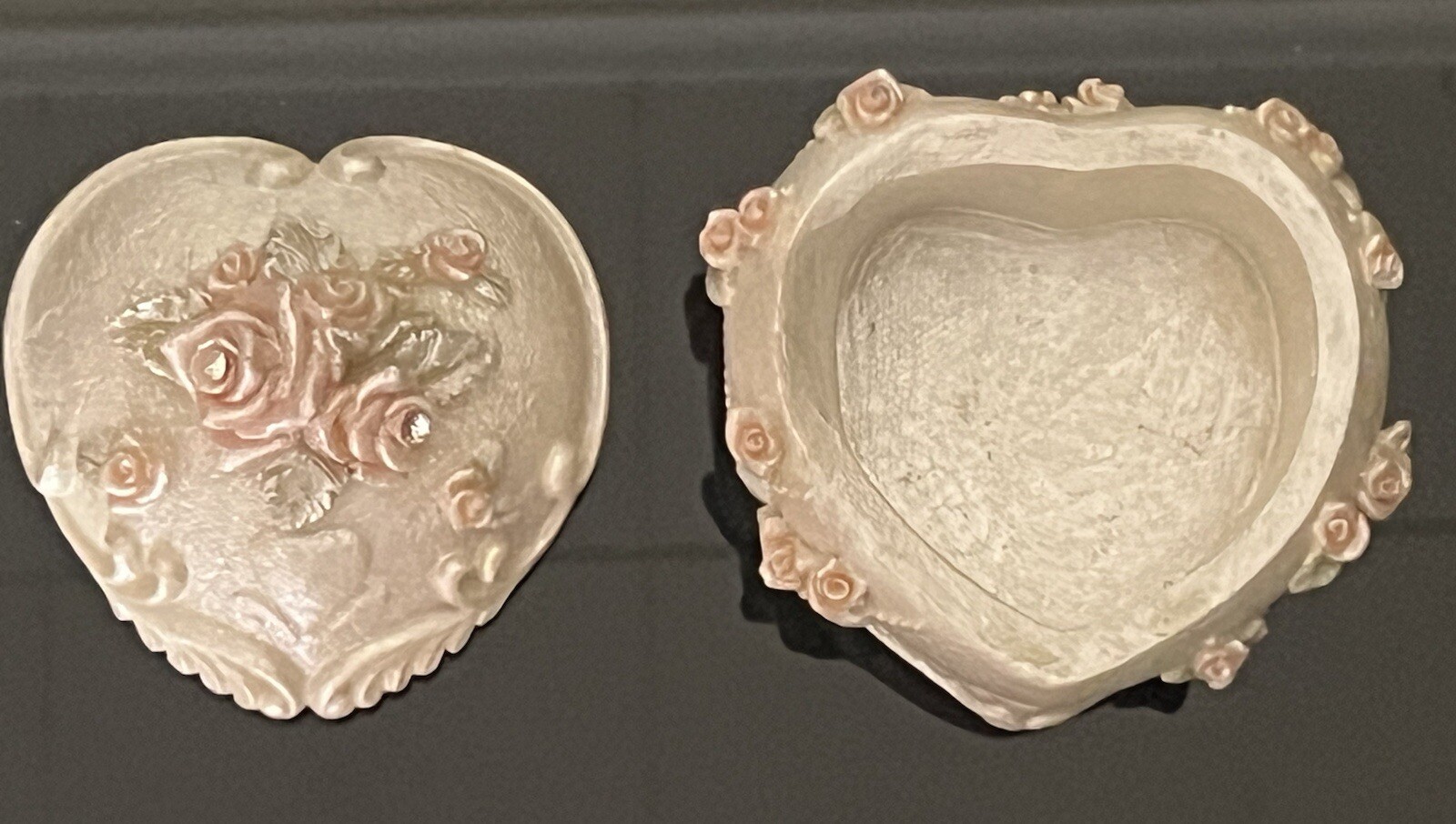 Heart Shaped Poly Wedding Trinket Box