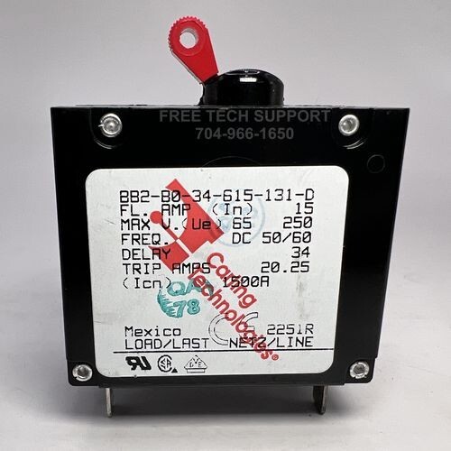 Tuttnauer CIRCUIT BREAKER (15A) RPI Part #TUB023 OEM 01910098