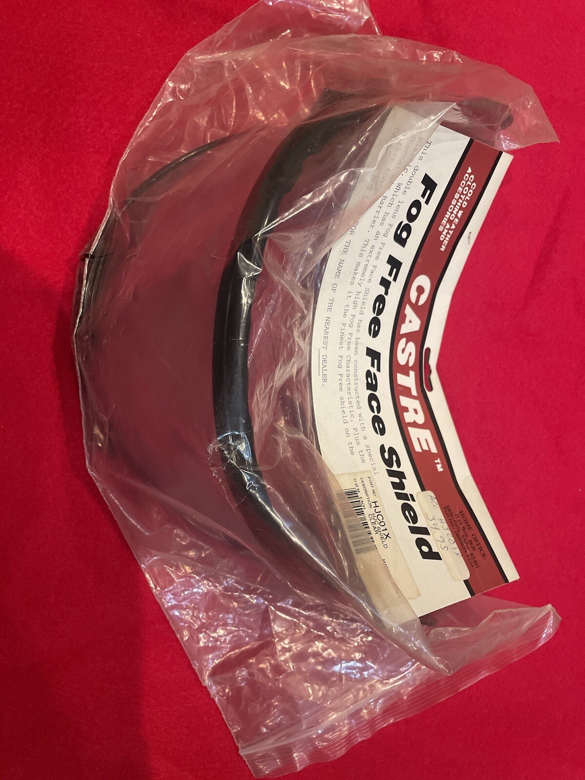 Castre Fog Free Face Shield Helmet Shield Part No. HJC01X Clear New In Package
