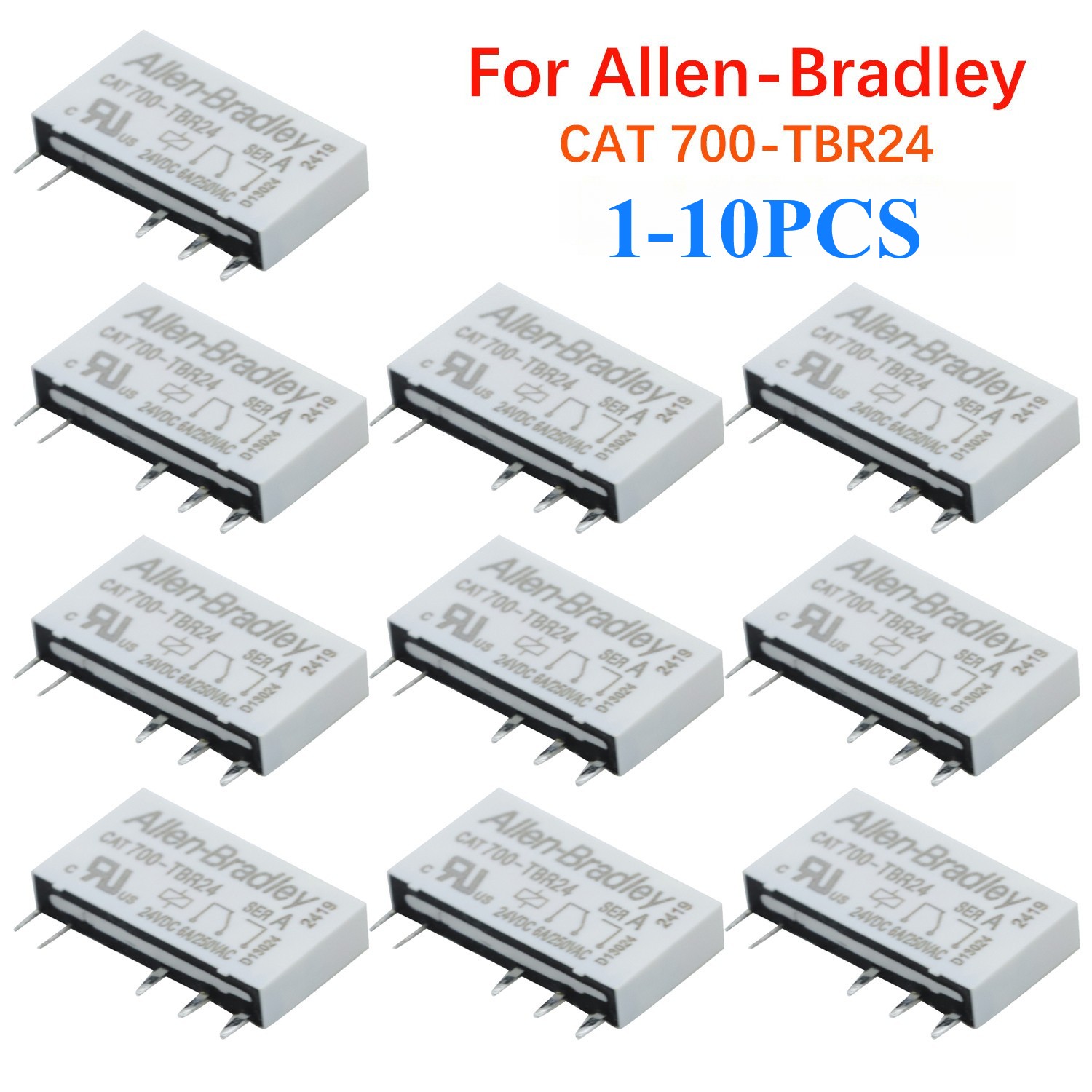 Lots 6A 250VAC 24VDC 5-Pins Replace For Allen-Bradley CAT 700-TBR24 Power Relay