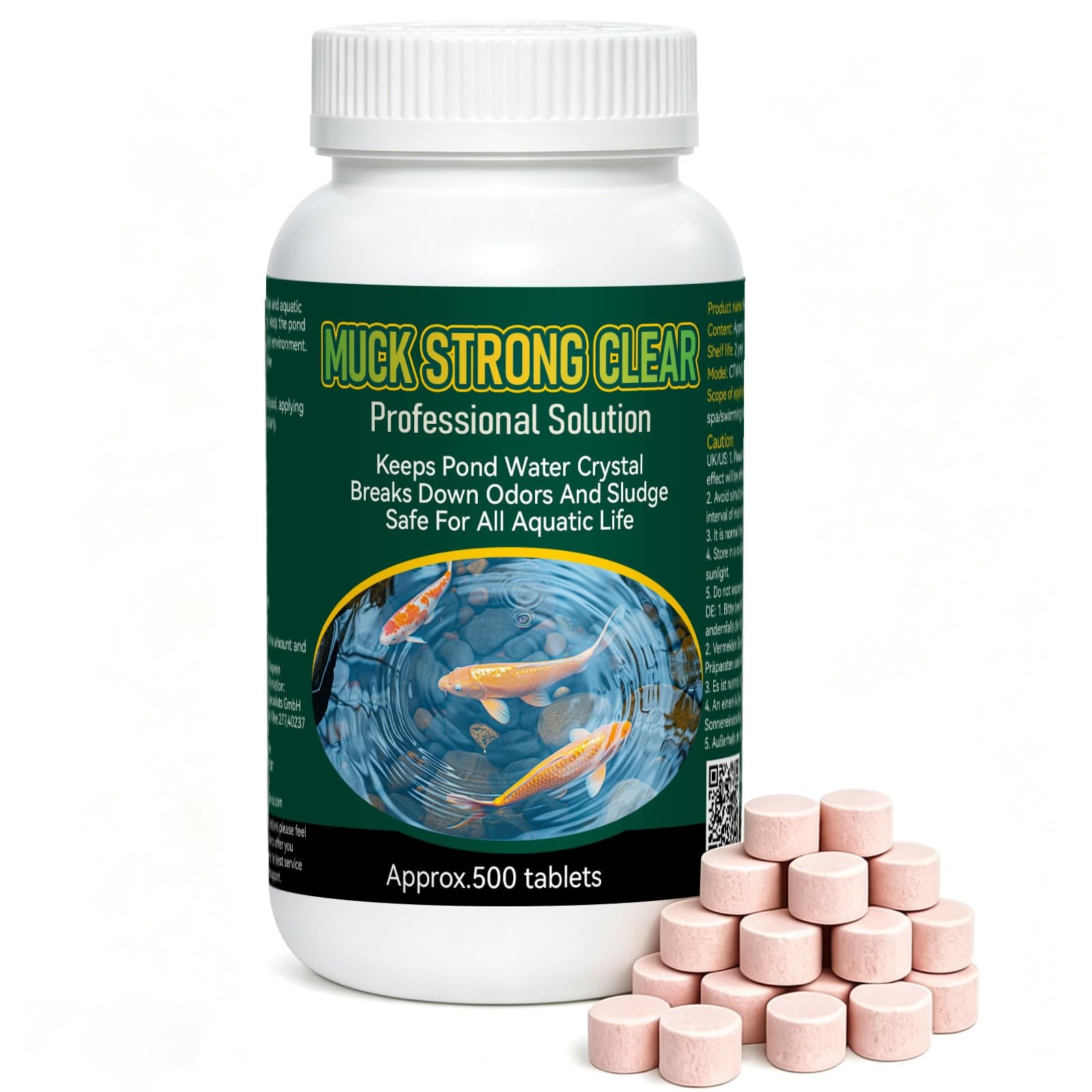 Muck Reducer – Professional for Fish Ponds, Fountains, Bird Baths and Water G...