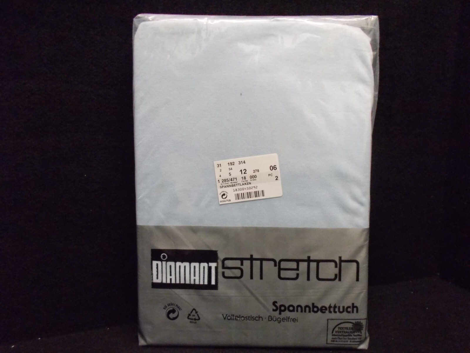 Fitted Sheet, 2x, Cotton, 100cm x 200cm, Light Blue, New. #K-352-01