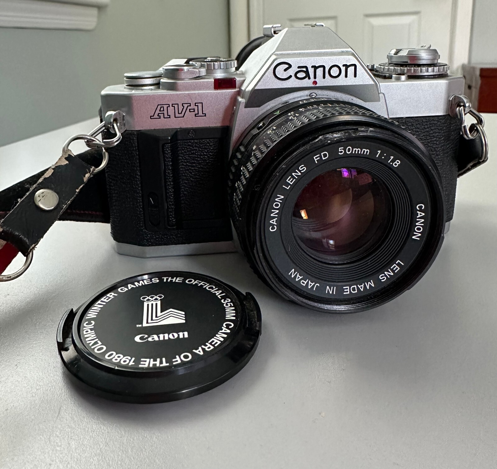 Canon AV-1 1980  Lens FD 50mm 1:1.8, Olympic Winter  games 1980, 35mm camera