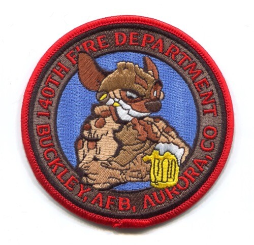 140th Wing Fire Dept Buckley Air Force Base AFB USAF Military Patch Colorado CO