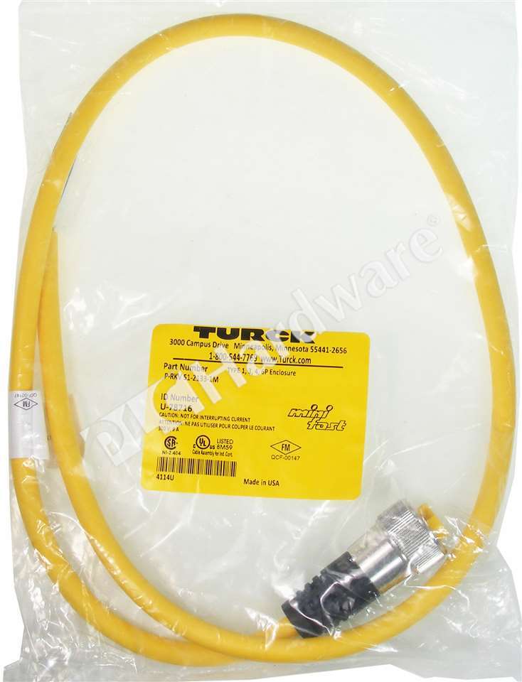 New Sealed Turck P-RKV51-2133-1M 5-Wire Cordset 1m 300V 9A Qty
