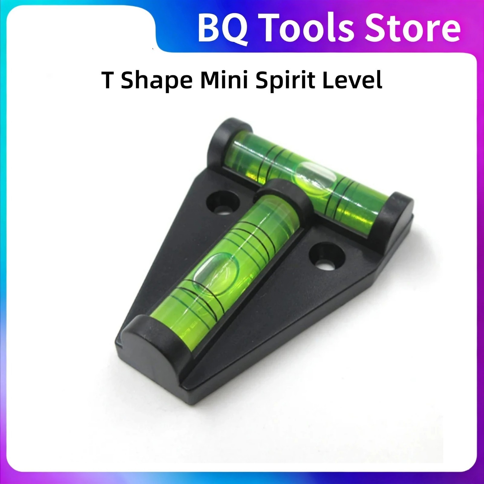 2 Way Mini Spirit Level T Shape Bubble Horizontal Measurement Tool 44x58x13mm
