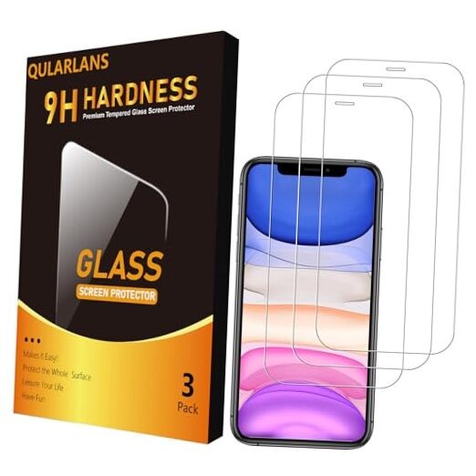 3 Pack Screen Protector for iPhone 11/XR 6.1 Inch, 9H Hardness Shock Resistant