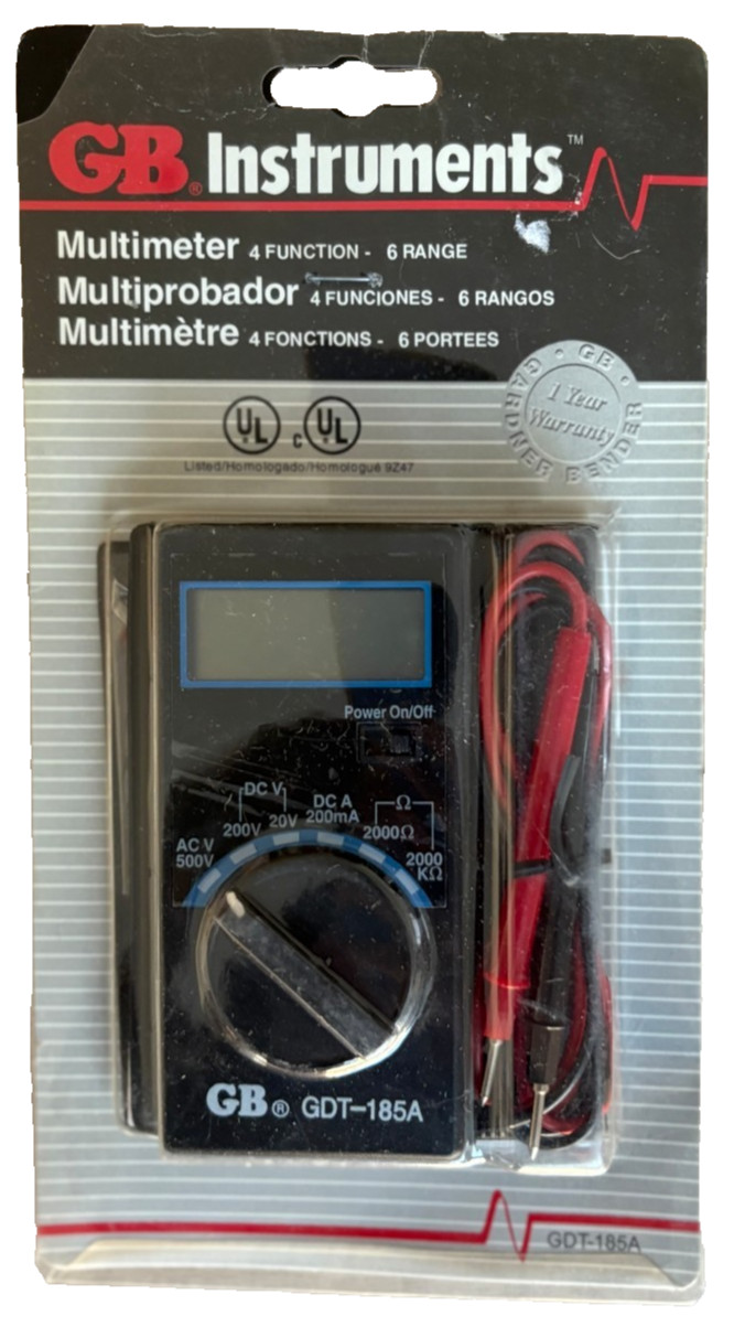GB INSTRUMENTS Multimeter GDT-185A 4 Function 6 Range