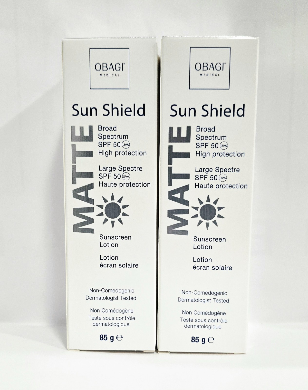 OBAGI SUNSHIELD MATTE SPF50 3 oz EU VERSION - 2 Bottles