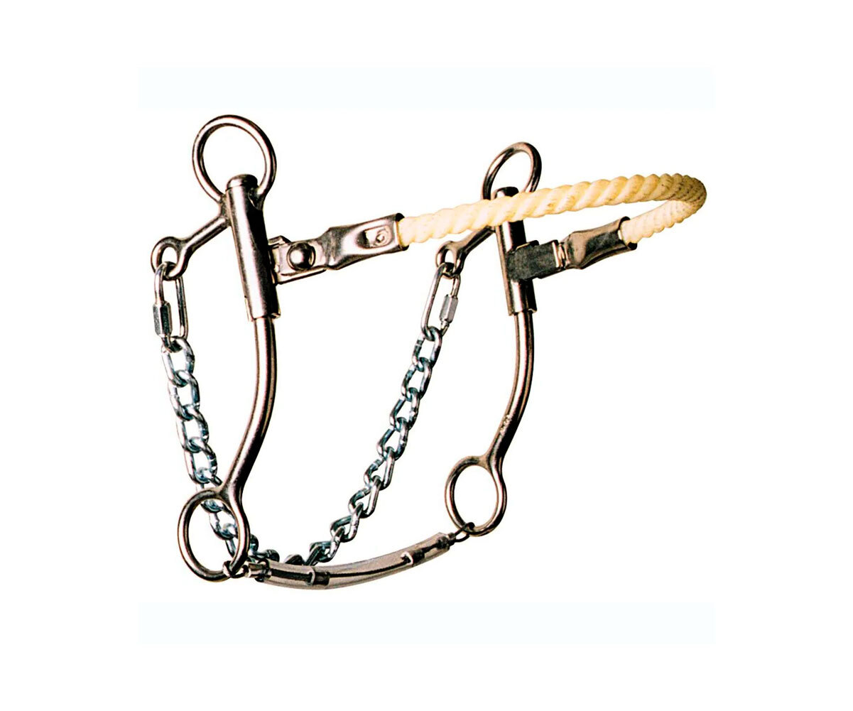 REINSMAN Jim Warner Hackamore Rope Nose Bit, Stage B (935)