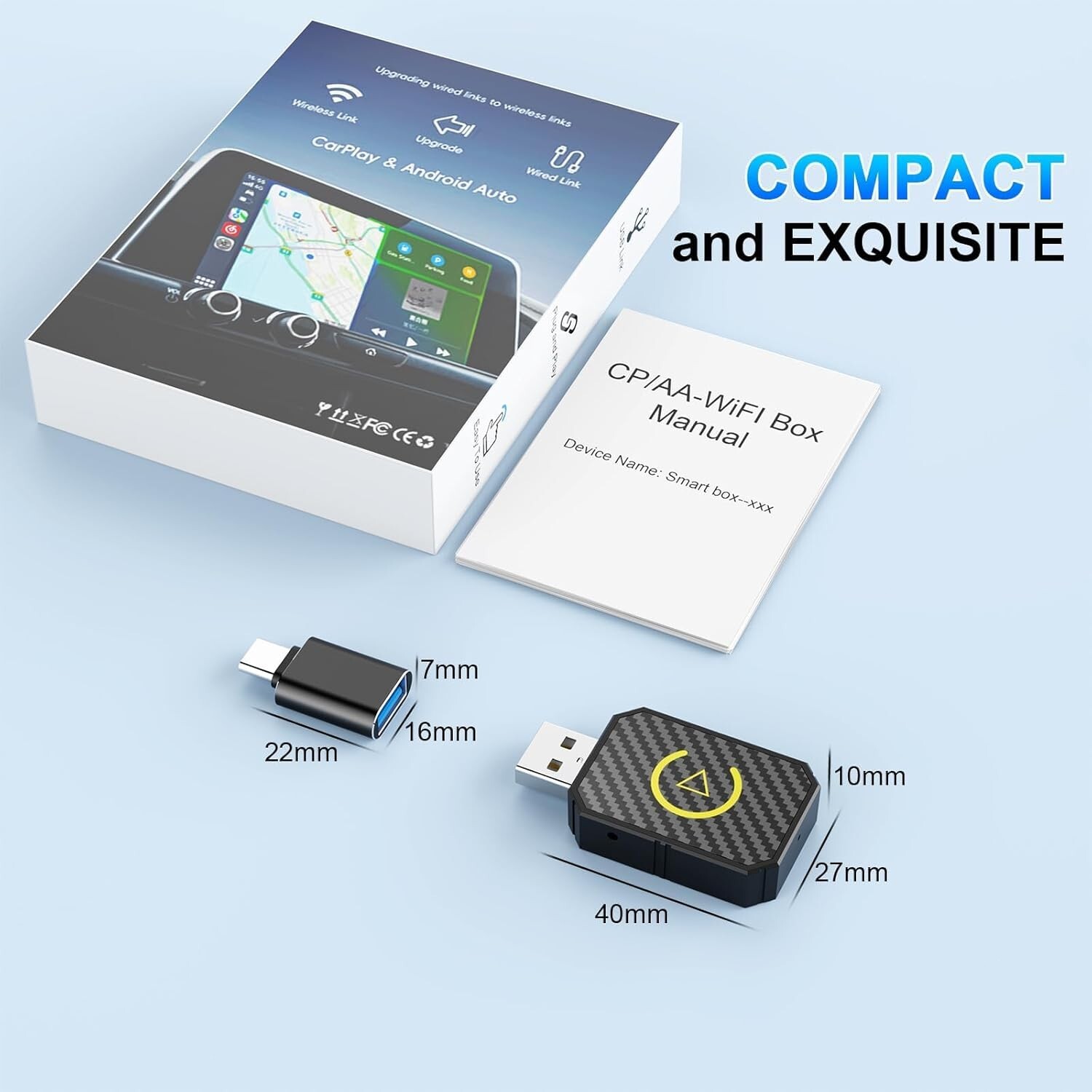 USB Wireless CarPlay Adapter For iPhone Apple Wireless Carplay Dongle Plug &Play