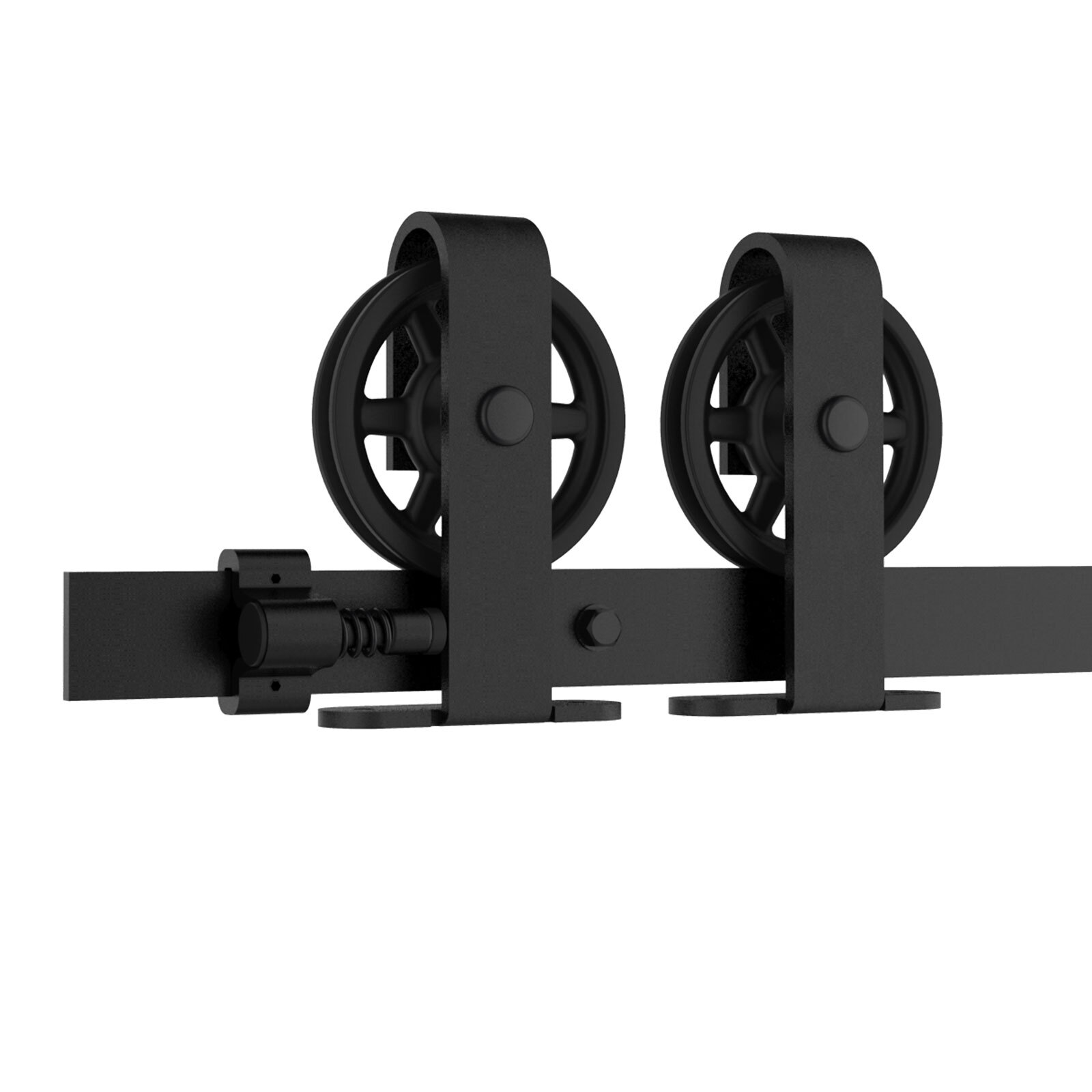 4FT-20FT Medium Wheel Roller Sliding Barn Door Hardware Kit Single/Double Door